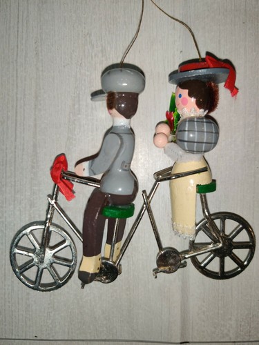 Kurt S Adler Vintage Christmas Ornament Tandem Bicycle 1978