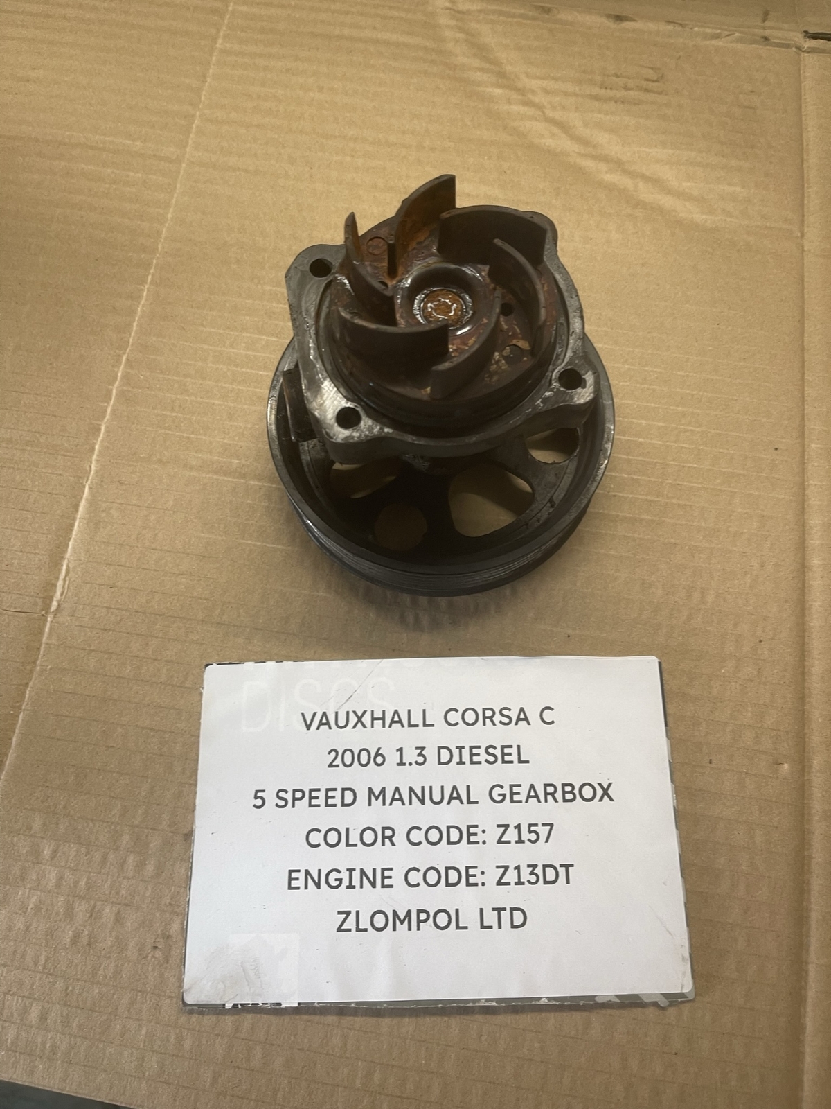 Vauxhall Corsa C 2006 1.3 Diesel (Z13DT) - Water Pump & Pulley 46819138
