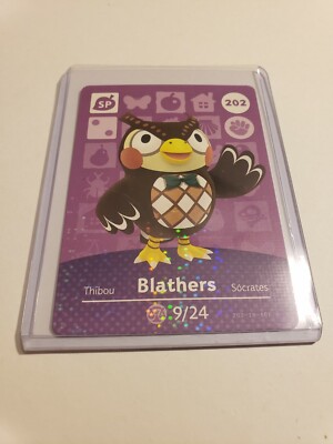 Blathers # 202 Animal Crossing Amiibo Card Series 3 MINT NEVER SCANNED!