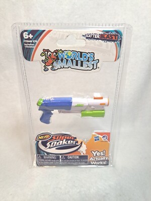 Worlds Smallest Nerf Super Soaker Barrage Model Water Gun Really Works-NEW