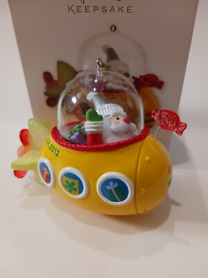 2012  Hallmark Christmas Ornament Santa's Sweet Ride Submarine #6 in Series