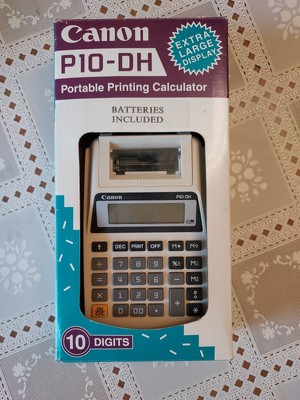 Canon P10-DH PORTABLE PRINTING CALCULATOR - 10 Digits - Extra Large Display
