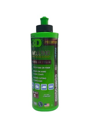 3D ACA 510 Premium Rubbing Compound Fast Cutting Body Shop Safe P1000 or Finer