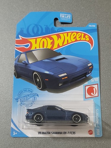 🔥Hot Wheels '89 Mazda Savanna RX-7 FC35 Blue Variant HW J
