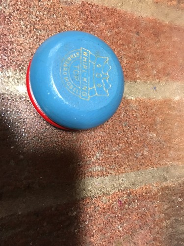 VTG Wooden Whirl King Yo-Yo standard model 1960s RED BLUE W/string Gold Logo