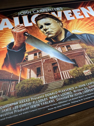 “Halloween” Art Screen Print Movie Poster By Jason Edmiston XX/540 H45 Signed
