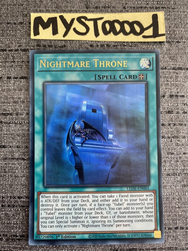 Carte Yu-Gi-Oh Nightmare Throne Lede-En061 Ultra Rare 1st Edition Anglaise