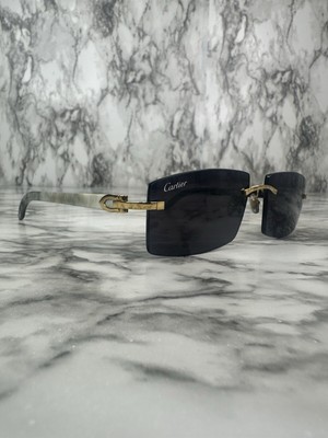 Cartier White Buffalo Horn Glasses With Custom Lenses Authentic Sunglasses