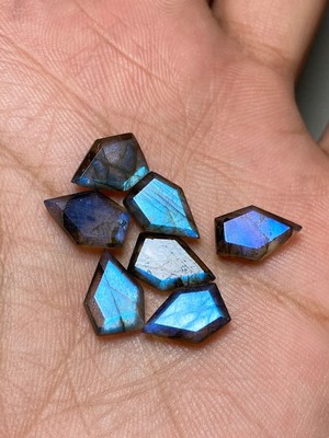 Blue Labradorite Kite Step Cut 7x12mm To 12x16mm Natural Wholesale Gemstone