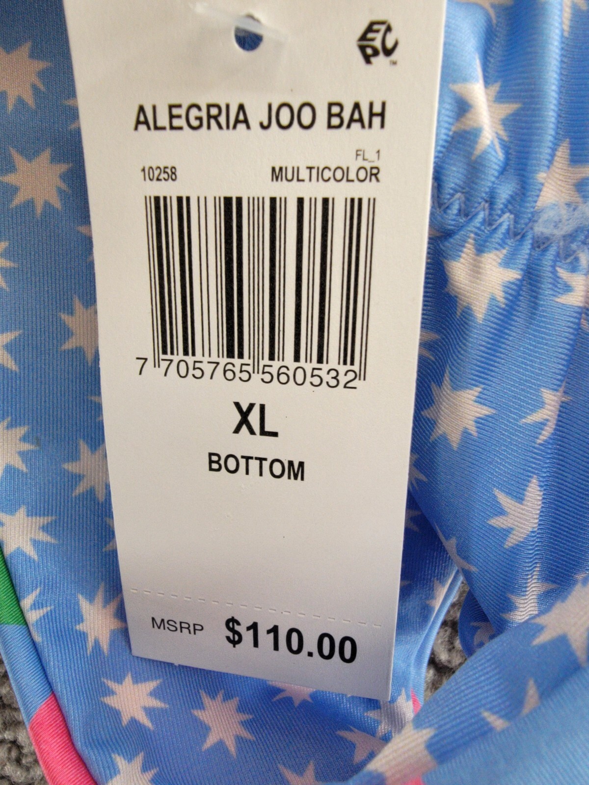 Agua Bendita Lolita Joo Bah Bikini Bottoms Women's XL Multi Ruched Back Side Tie - Picture 15 of 15