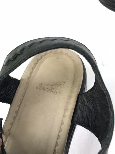 Dansko Black Leather Gladiator Sandals Women's sz40 Lace Up Comfort