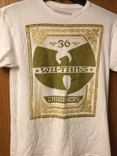 Wu Tang - 36 Chambers White Shirt. M. (Stains On Front). | eBay