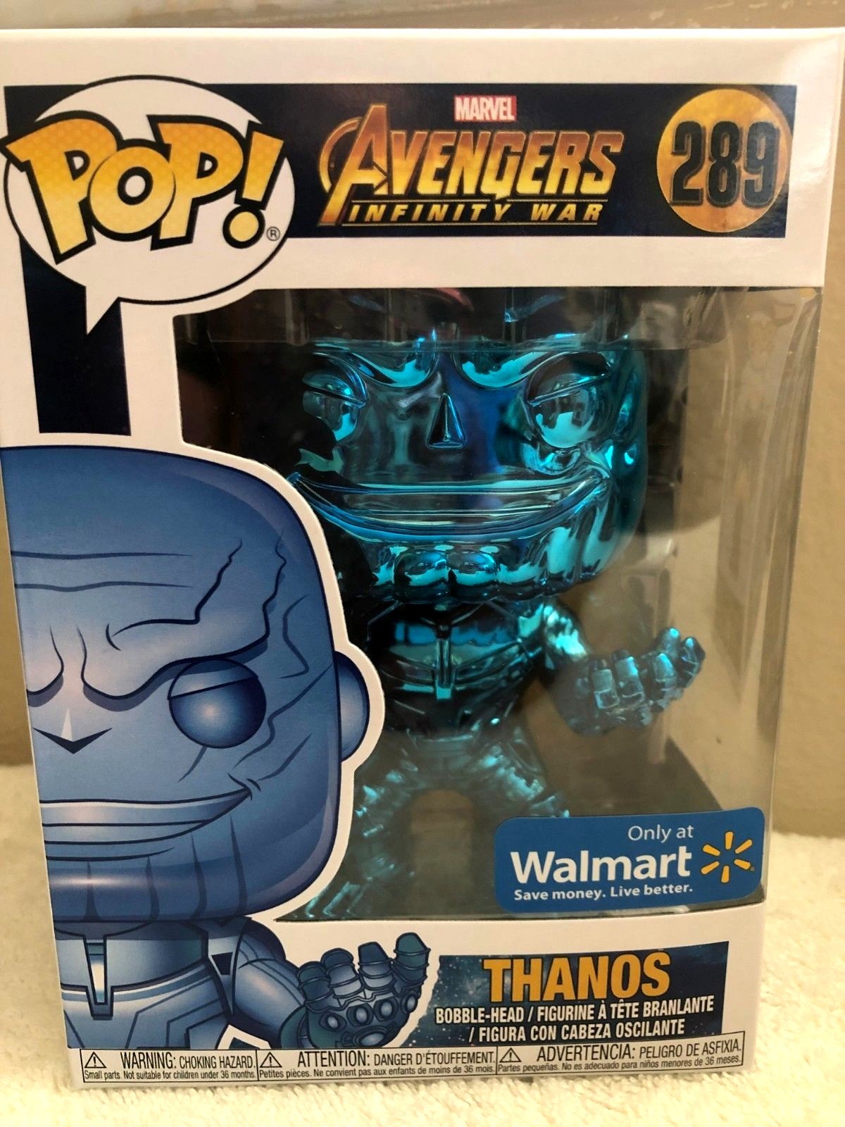 Funko Pop! Marvel Avengers Infinity War THANOS BLUE Chrome