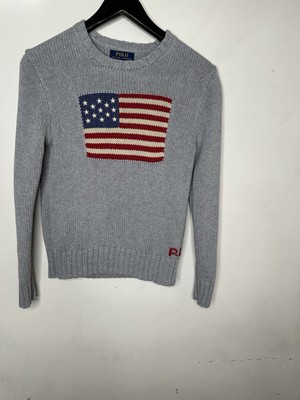 Polo Ralph Lauren The Iconic Flag Knit Sweater For Girls & Boys- Size M (10-12)