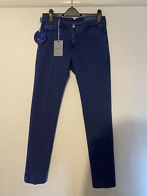 JACOB COHEN Mens Academy Chinos - Navy Blue - 30/34 - BNWT - RRP £325