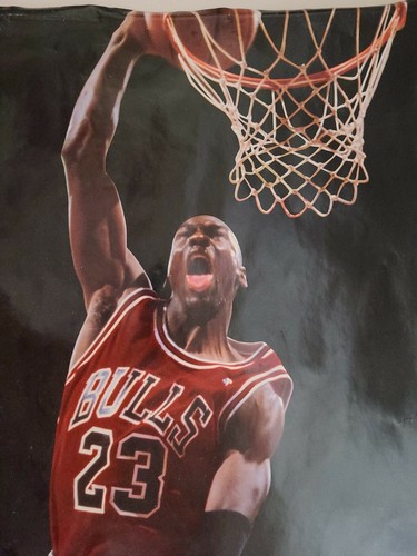 マイケルジョーダン 絵皿 1998 SLAM DUNK CHAMPION Michael Jordan early Authentic Slam Dunk Poster Rare | eBay
