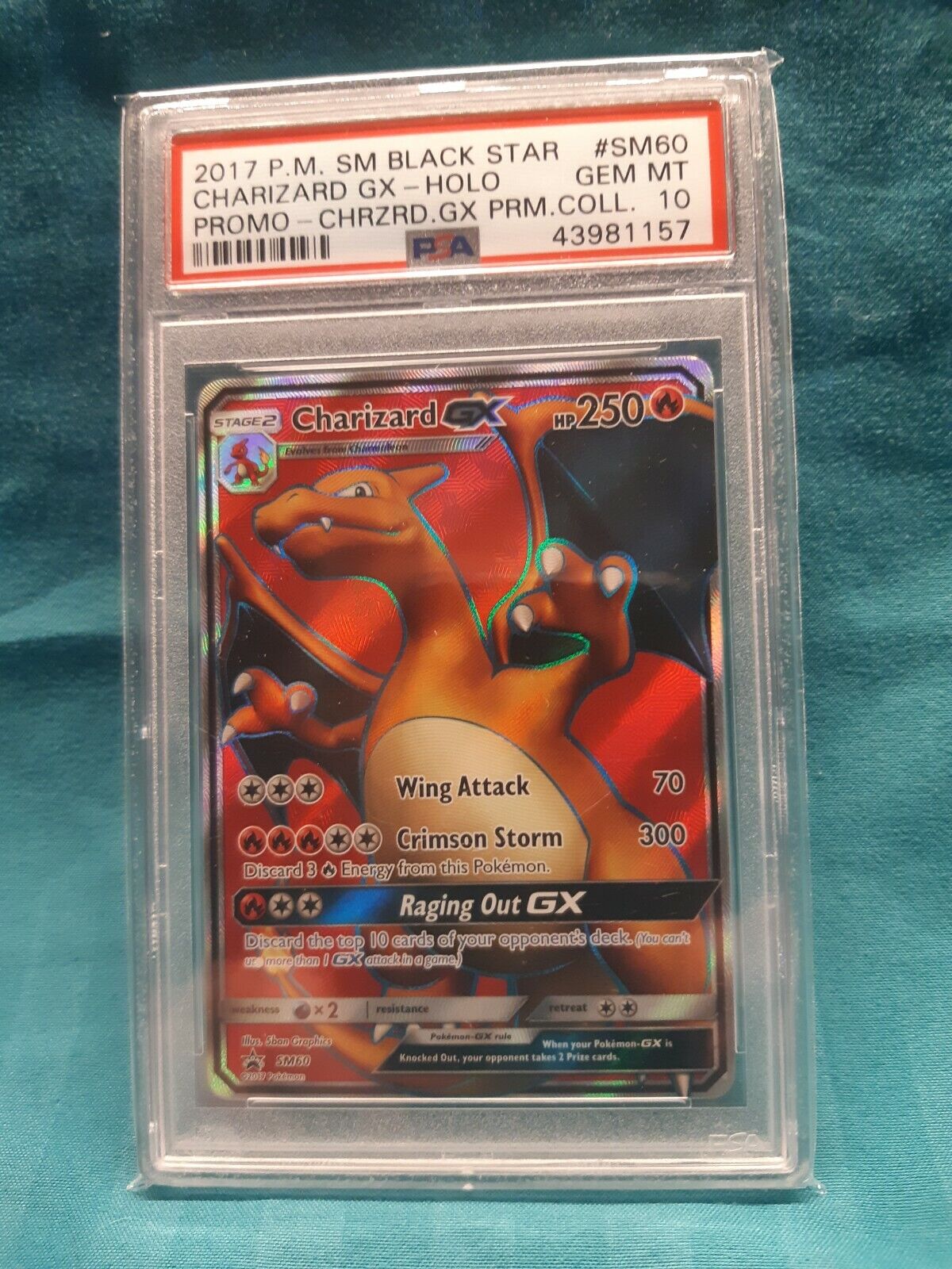 POKEMON 2017 SM BLACK STAR PROMO CHARIZARD GX SM60 FULL ART POKEMON 2017 SM BLACK STAR PROMO CHARIZARD GX SM60 FULL ART