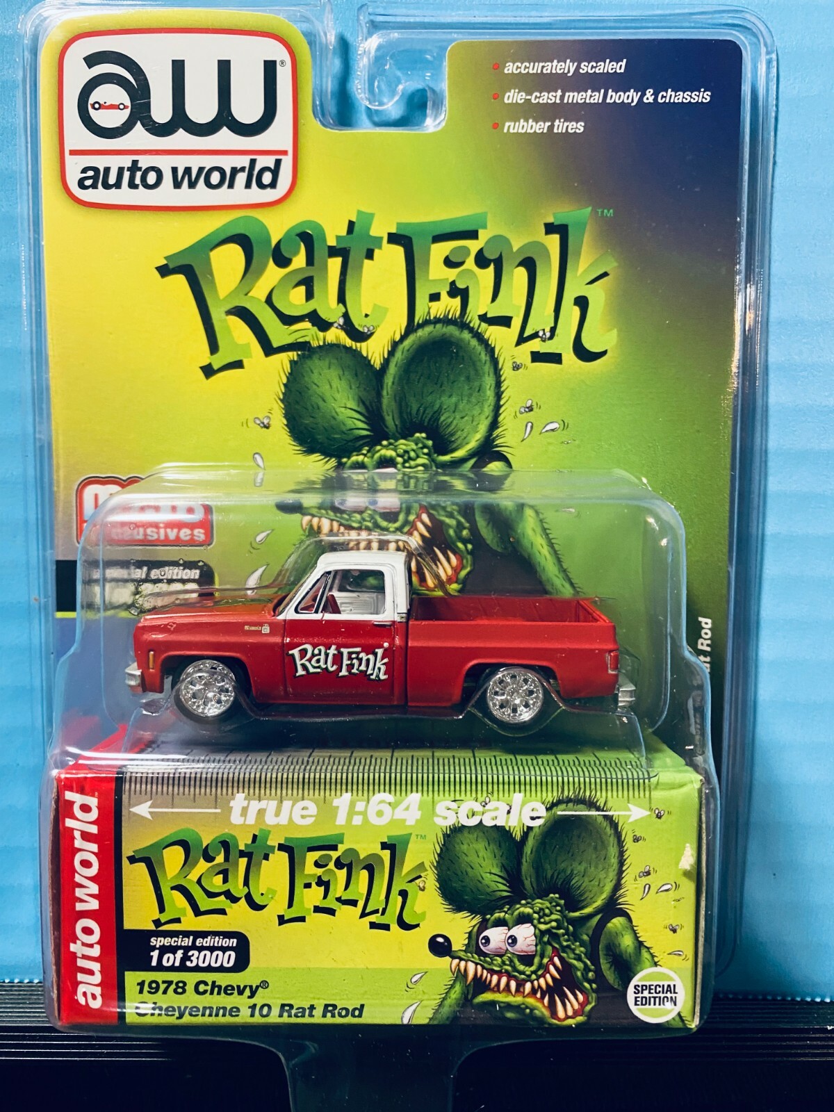 オートワールド 1978 シェビー シャイアン C-10 ラットフィンク 1/64 AUTO WORLD MIJO EXCLUSIVES RAT FINK 1978 CHEVROLET