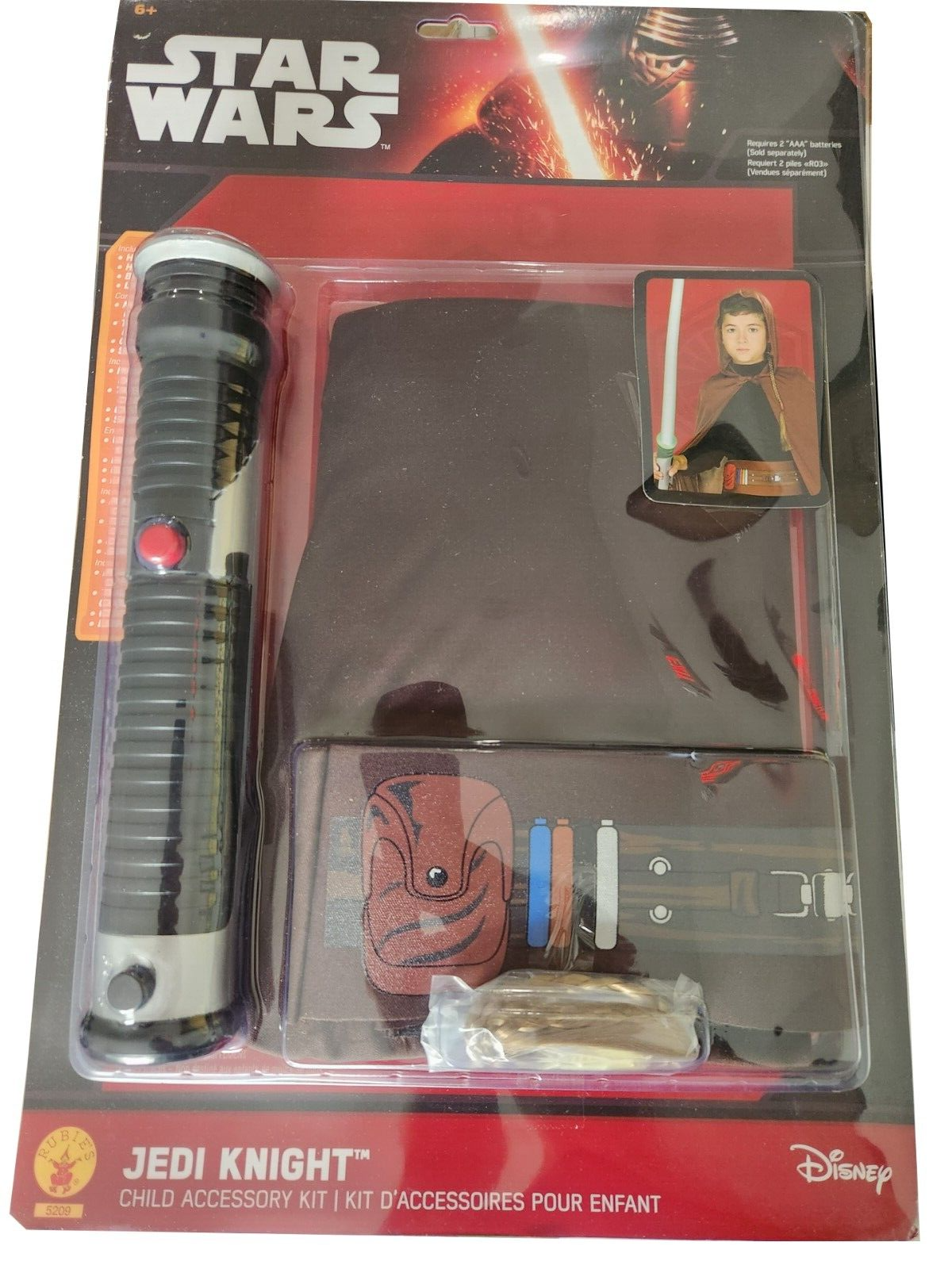 Adult Jedi Kit Star Wars Cloak Belt Lightsaber Braid Adult Jedi Kit Star Wars Cloak Belt Lightsaber Braid