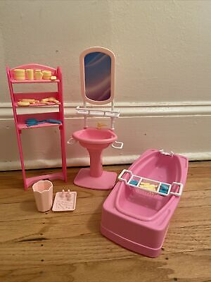 Vintage Barbie So Much To Do Bathroom Doll Furniture Set 1995 mattel
