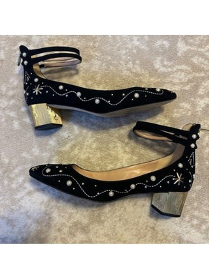 

SAM EDELMAN Женские черные кожаные туфли-лодочки Lucien с острым носком на блочном каблуке, размер 10 м, Черный, F1977L3