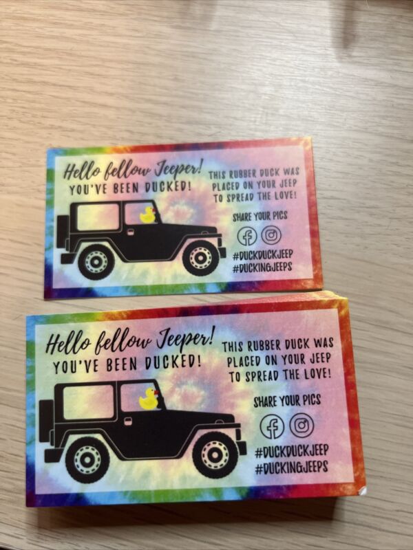 Duck Duck Jeep Cards Set Of 50 Cards Tie Dye