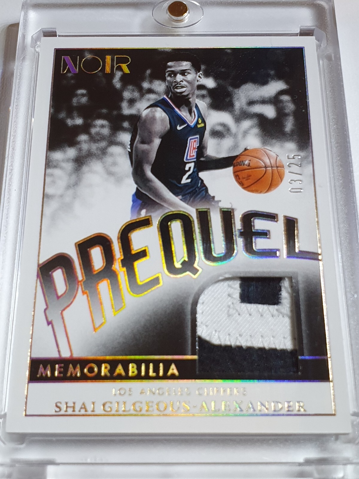 2023 Noir Shai Gilgeous-Alexander #PATCH PRIME /25 2 Color