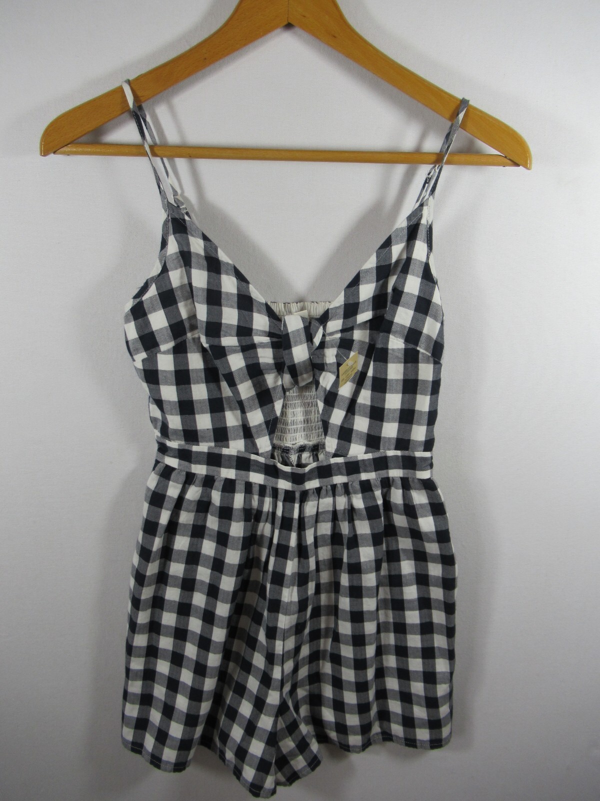 【AMERI】MINI CHECK JACKET ROMPERS Ameri（アメリ）の「MINI CHECK JACKET ROMPERS（つなぎ