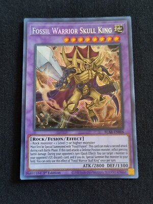 1x Fossil Warrior Skull King- BLAR-EN006 - 1st Edition Secret Rare - NM