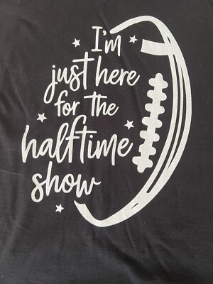 I m Just Here For The Halftime Show Black Tank Top Football Super Bowl - Small