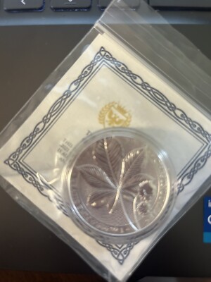 2021 Germania Chestnut Leaf - Mythical Forest - 1 oz Silver Coin in Cap w/ COA