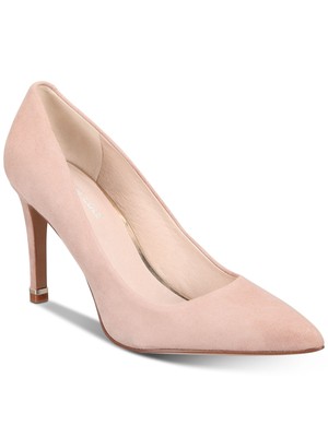 

KENNETH COLE Женские Бежевые Кожаные Туфли-лодочки Riley 85 Toe Stiletto Slip On, Бежевый, KLU8037SU