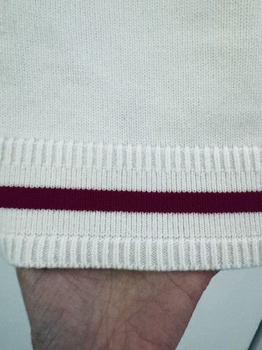 Pre-owned Givenchy $1585  Cold Shoulder Intarsia Wool Cashmere Blend Sweater White Red M