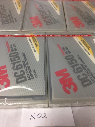 LOT OF 5 3M DC 6150 DATA CARTRIDGE TAPE 150 MB (620FT-189M)