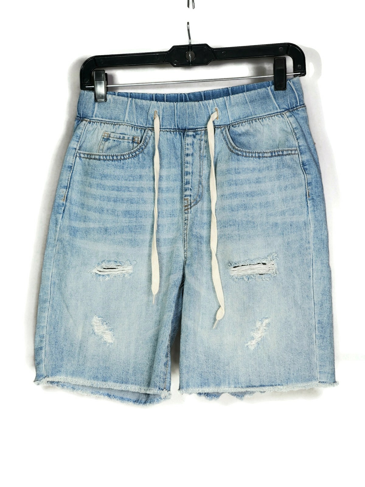 Raucohouse】Malta washed roll-up denim shorts Malta washed