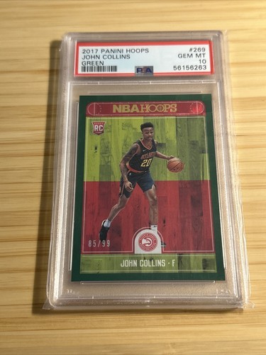 その他 PSA10 JOHN COLLINS ROOKIE NBA HOOPS RC John Collins 2017-18 Hoops Green Checkerboard RC #269 /99