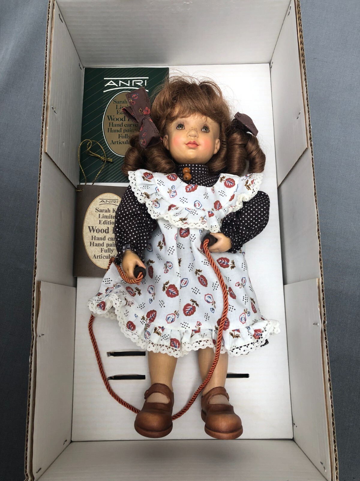 14” Anri Sarah Kay Hand Carved Wood Doll Articulated #210