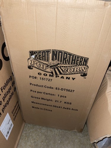 Great Northern Movie Popcorn Machine w/Cart Red 8oz (NEW IN 