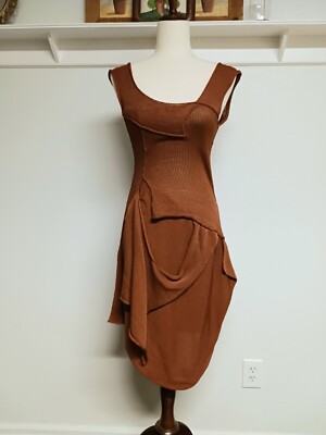 NWT Peruvian Connection Henna Camden Dress Womens XS Asymetrical Knit Stretch 