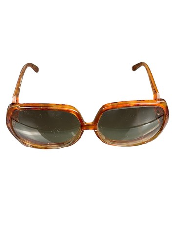 Vintage IL Italy Mens Sunglasses Frame Only Pilot Aviator Amber