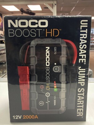 NOCO GB70 Compact Booster HD UltraSafe Battery Jump Starter Lithium Led USB 2000
