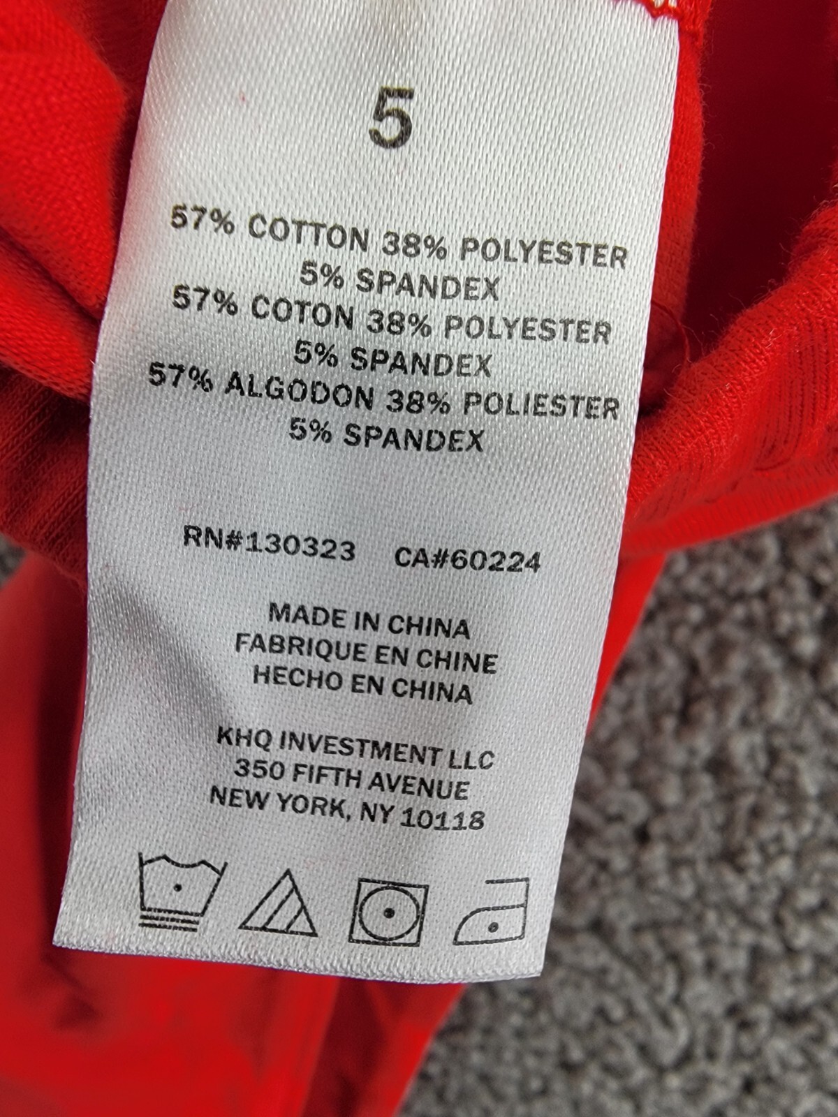 Kids Headquarters Solid Leggings Little Girls 5 Red Elastic Waist Pull On - Picture 12 of 15