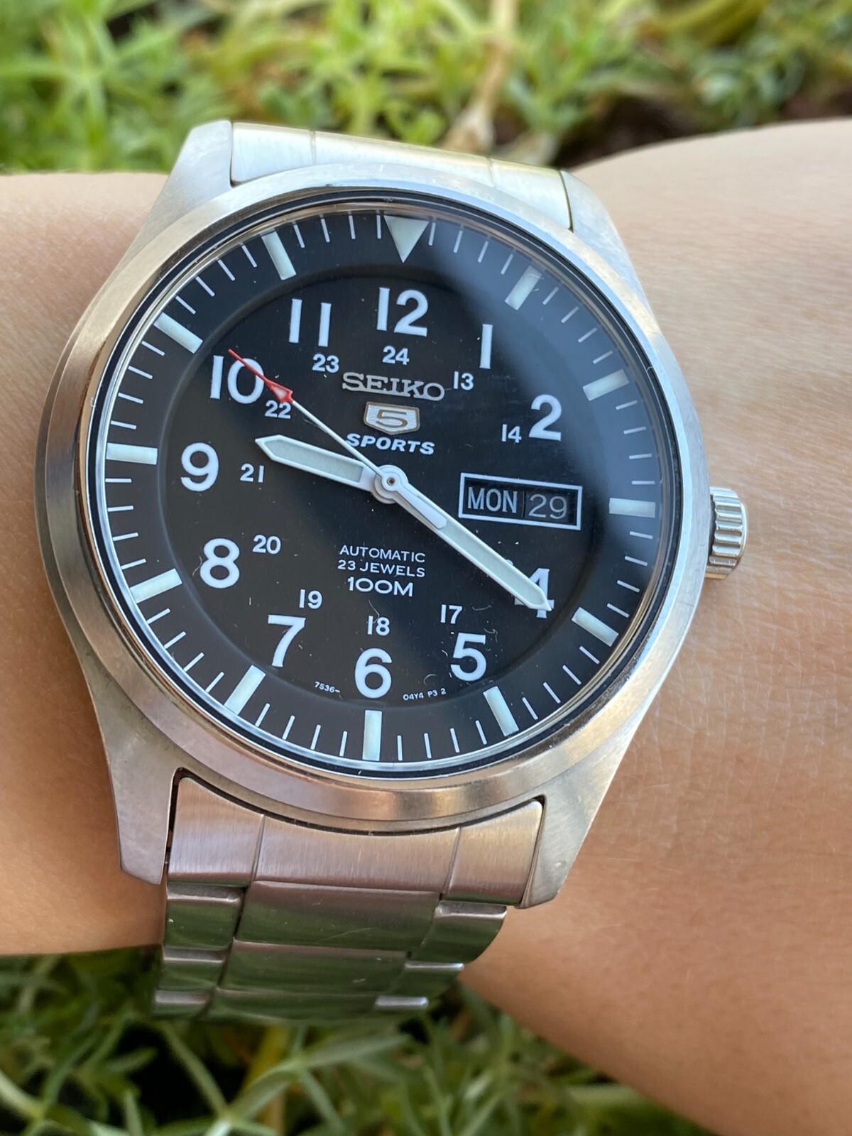 SEIKO 5 SPORTS WATCH 7S36-03J0 AUTOMATIC 23 JEWELS DAY DATE SEIKO 5 SPORTS WATCH 7S36-03J0 AUTOMATIC 23 JEWELS DAY DATE
