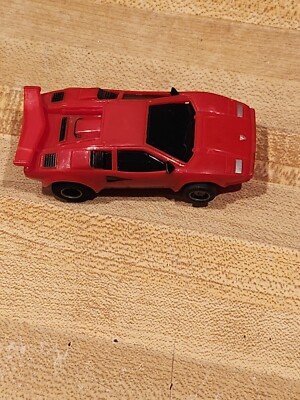 TYCO  Slot Car Lamborghini Countach Red Car RUNS!! NICE