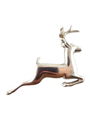 Gorham Sterling Silver Christmas Reindeers 1973 & Angel 1974 Ornaments #18829