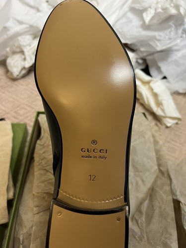 Pre-owned Gucci $1,100 Gg Logo Boots Shoes 12.5 In Black