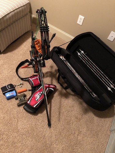 Hoyt Nitrum Turbo ORANGE ?? Total 3D Set Up Sights, Strings, Stabilizers, Etc.
