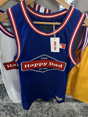 Full Send All Star Basketball Blue Happy Dad Jersey- Size Small Nelk Boys