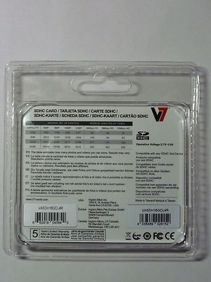 4 x V7 16GB SDHC Class 4 VASDH16GCL4R - NEW!!