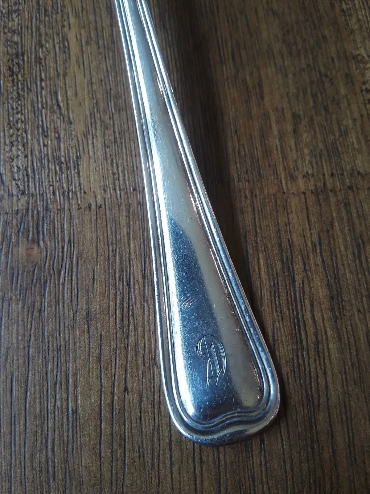 1904 Old French Sterling Tablespoon Heavy Weight Mono B 76 grams